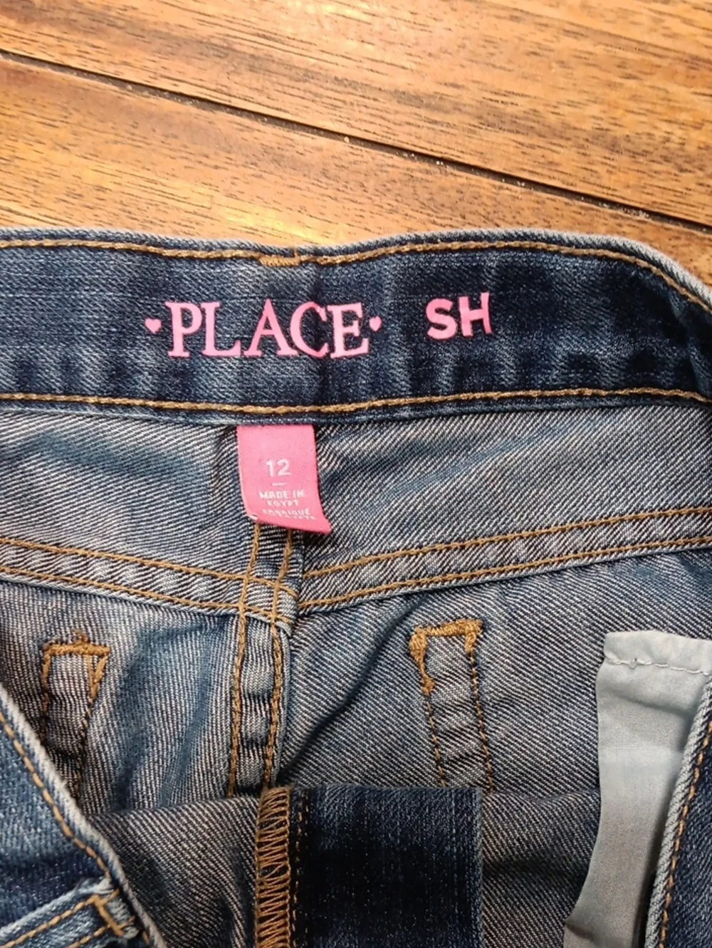 The Children's Place Dark Blue Denim Lace-Up Frayed Hem Shorts